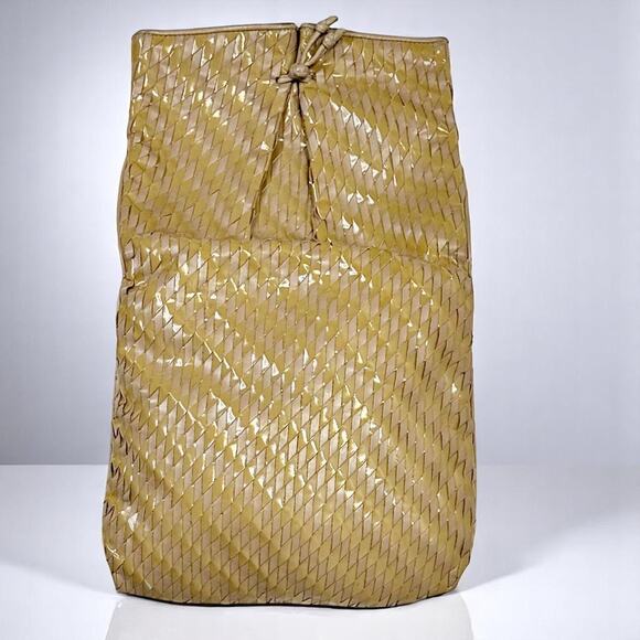 Meyers Vintage 80s Woven Leather Shoulder Bag Diamond Braided Hippie Retro Boho - Picture 13 of 16